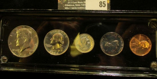 1964 PROOF SET IN A PLASTIC SCREW DOWN HOLDER