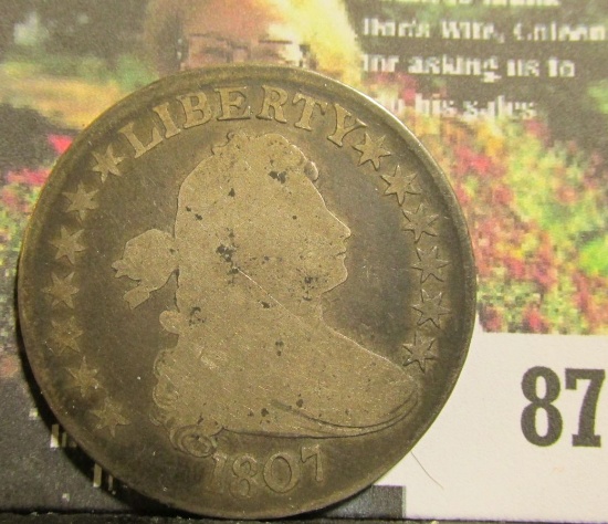 1807 Draped Bust Half Dollar with Heraldic Eagle Reverse, Good.