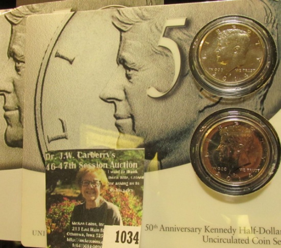1034 . 50th Anniversary Kennedy set with an Uncirculated 2014-P an
