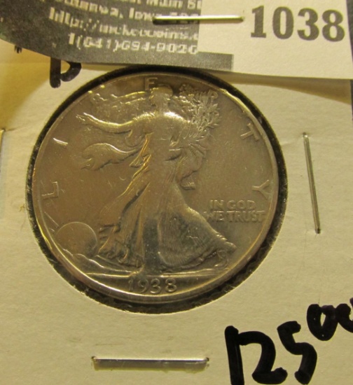 1038 . 1938-D key date Walking Liberty half dollar