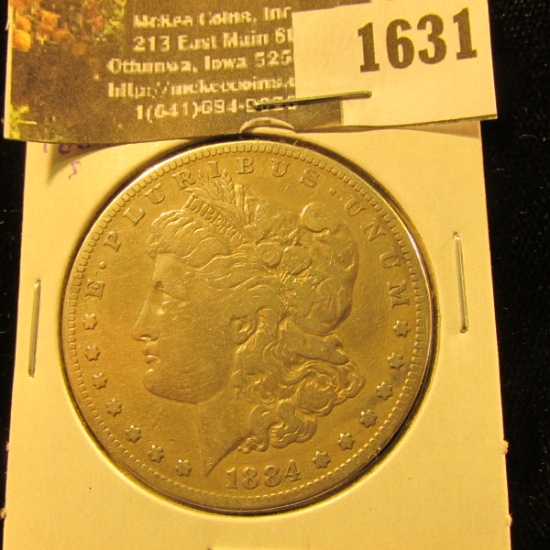 1631 . 1884 S U.S. Silver Morgan Dollar.