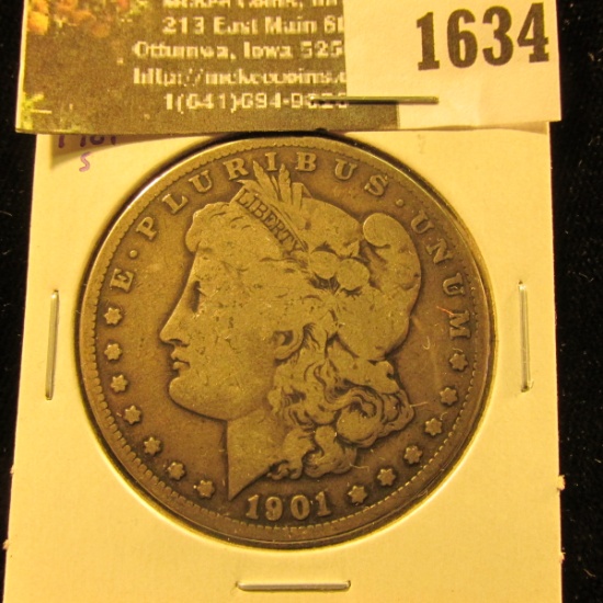 1634 . 1901 S U.S. Silver Morgan Dollar.