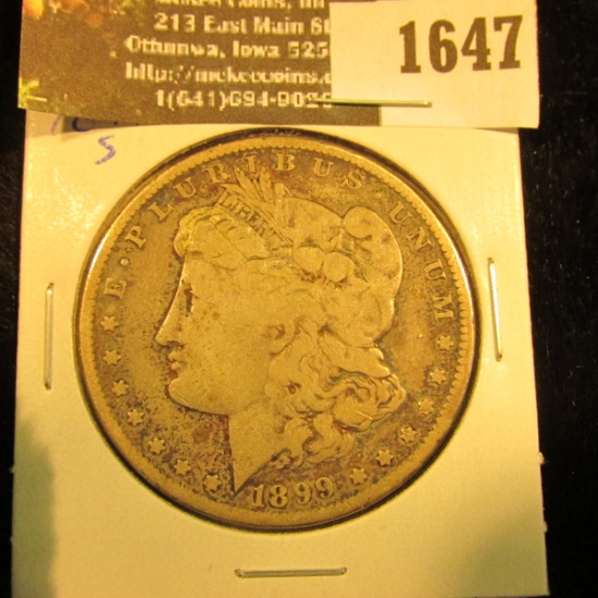 1647 . 1899 S U.S. Silver Morgan Dollar.