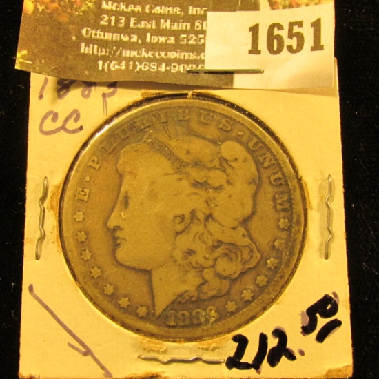 1651 . 1883 CC Morgan Silver Dollar.