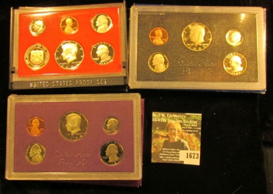 1673 . 1982 S, 83 S, & 84 S U.S. Proof Sets, original as issued.
