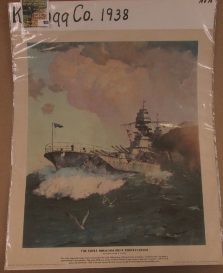 14" x 16" unframed Poster from 1938 Kellogg Company of Battle Creek, Michigan depicting "The Super D