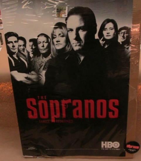Large Poster with Pin-back for the movie "The Sopranos Family Redefined". 22" x 34"