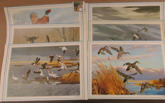 (6) Calendar Prints of Waterfowl by Maynard Reece.