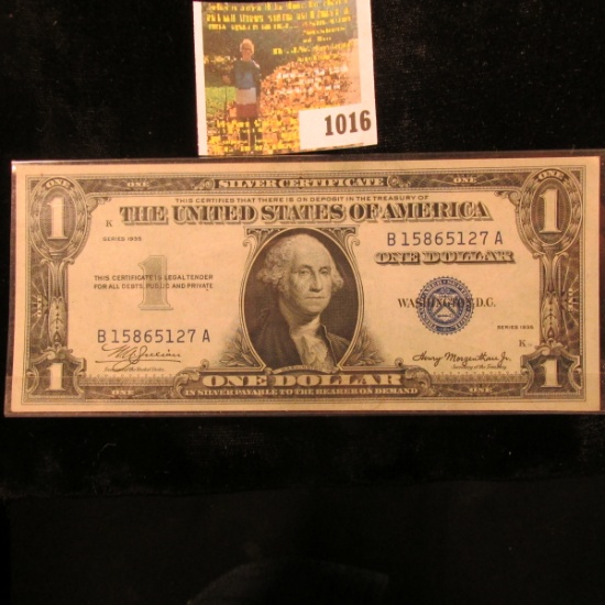 1016 .   Series 1935 $1 Silver Certificate, CH CU.