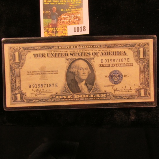 1018 .   Series 1935C $1 Silver Certificate, AU.