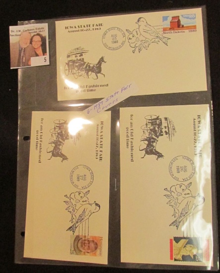 5 _ Six 1989 State Fair First Day Covers.