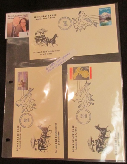 6 _ Six 1989 State Fair First Day Covers.