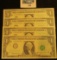 (4) Series 1963B E-G One Dollar Federal Reserve Scarce 