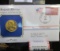 Benjamin Harrison Presidents of the United States Medal in Cover postmarked from North Bend, Ohio in