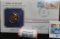James A. Garfield Presidents of the United States Medal in Cover postmarked from Chagrin Falls, Oh..