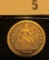 1849 P Liberty Seated Dime. Popular Year of the California Gold Rush.