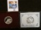 1982 D BU & 1982 S George Washington .900 fine Silver Commemorative Halves in original boxes of issu