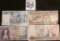 $50,000 Cruzeiros Bank note from the Central Bank of Brazil; Saudi Arabia Five Riyals Banknote; Two