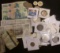 An interesting accumulation of Mexican Coins and currency including an 1887 Silver 25 Centavos, Silv