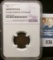 1867 U.S. Indian Head Cent NGC slabbed 