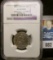 1854 Arrows U.S. Liberty Seated Quarter NGC slabbed 