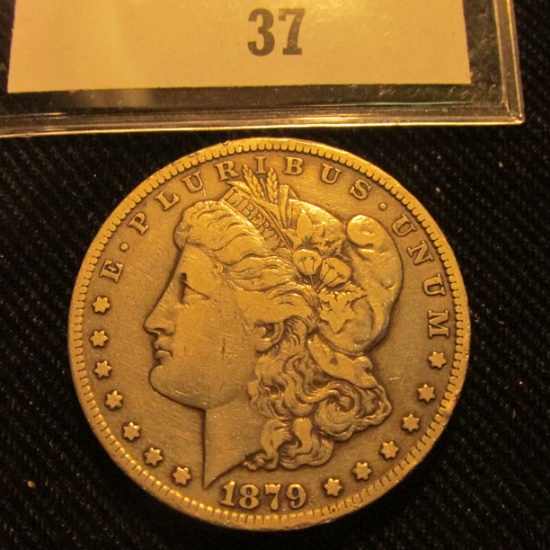 1879 CC Morgan Silver Dollar, VF.