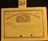 Unissued Stock Certificate 