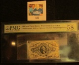 Act of March 3rd, 1863 PMG certified and holdered 10Cent Third Issue Fractional Currency FR#1254spnm