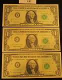 Series 1963B E-F, G-H, & B-G One Dollar Federal Reserve Scarce 