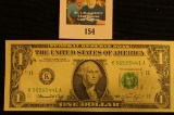Series of 1974 One Dollar Federal Reserve Notes, obverse plate number 