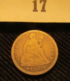 1873 P Liberty Seated Dime.