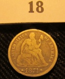 1874 P Liberty Seated Dime.