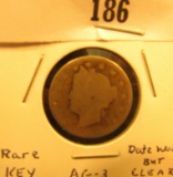1886 Key-date Liberty Nickel, AG.