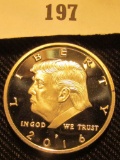 2016 P Satirical Donald Trump Silver Half Dollar, Proof-like finish.