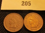 1902 & 1908 Indian Head Cents, both with Full Liberty.