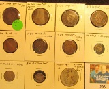 (11) Coin cull lot:(4) Large Cents, (3) 2c Pieces, (1) Three Cent Silver, (1) 3c Nickel, 1841 Seated