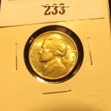 1942 P Jefferson Nickel, Gem BU.