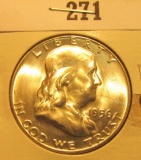 1956 P Franklin Half Dollar, BU.