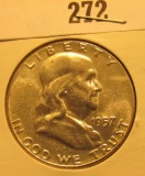 1957 P Franklin Half Dollar, BU.