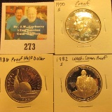 1970 S Silver Proof Kennedy Half Dollar, 1982 S & 86 S Proof Commemorative Half Dollars.