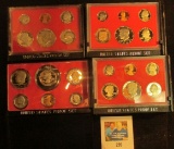 1979 S, 80 S, 81 S, & 82 S U.S. Proof Sets, all original as issued. (issue price $41.00).
