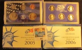 2003 S, 2005 S, & 2006 S  U.S. Proof Sets, all original as issued. (issue price $65.85).