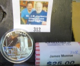 2008 Original Bank-wrapped roll of James Monroe Presidential Dollar Coins, which have never been che