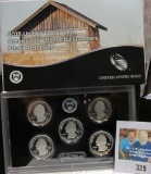 2015 S United States Mint America the Beautiful Quarters Silver Proof Set, original as issued.