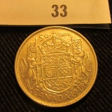 1945 Canada Silver Half Dollar