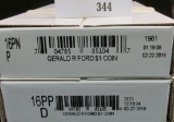 2016 Philadelphia & Denver Original Mint-wrapped rolls in original mint boxes of Gerald Ford Preside