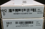 2014 Philadelphia & Denver Original Mint-wrapped rolls in original mint boxes of Herbert Hoover Pres