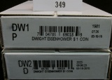 2015 Philadelphia & Denver Original Mint-wrapped rolls in original mint boxes of Dwight Eisenhower P