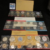 1960, 61, & 62U.S. Mint Sets, all in original cellophane.