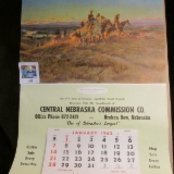 January 1962 Charles Russell Collector's Calendar advertsing 